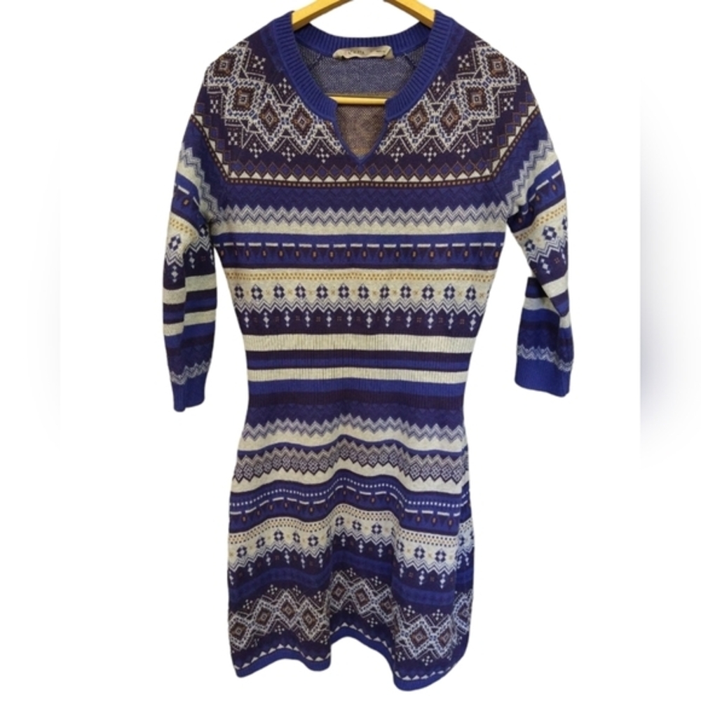 Athleta Fara Fair Isle Sweater Dress Size M